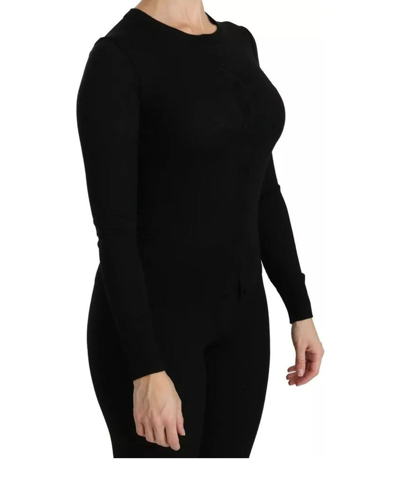 Dolce & Gabbana Black Wool Blouse