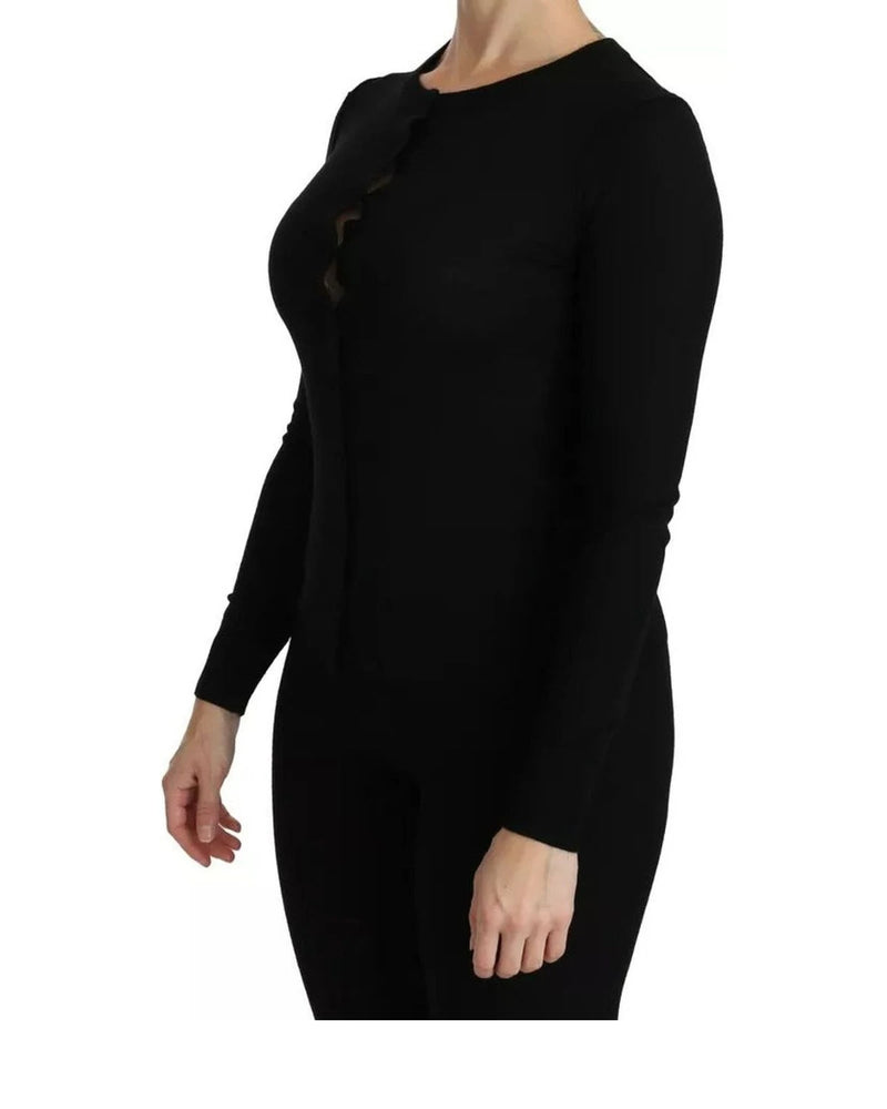 Dolce & Gabbana Black Wool Blouse
