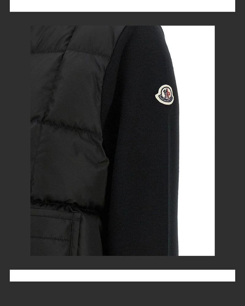 Moncler Cardigan in black, Virgin Wool — view 4