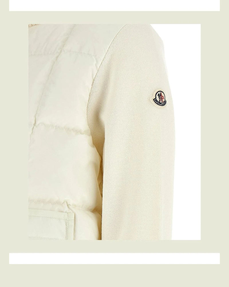 Moncler Puffer Jacket in white, Virgin Wool — view 4