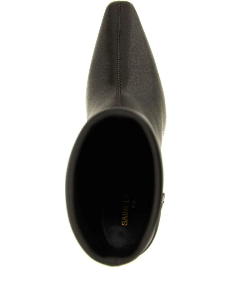 Saint Laurent Ankle Boots in brown, Lamb Leather — view 4