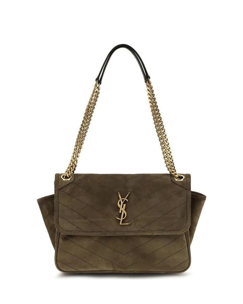 Saint Laurent Shoulder Bag in brown, Suede