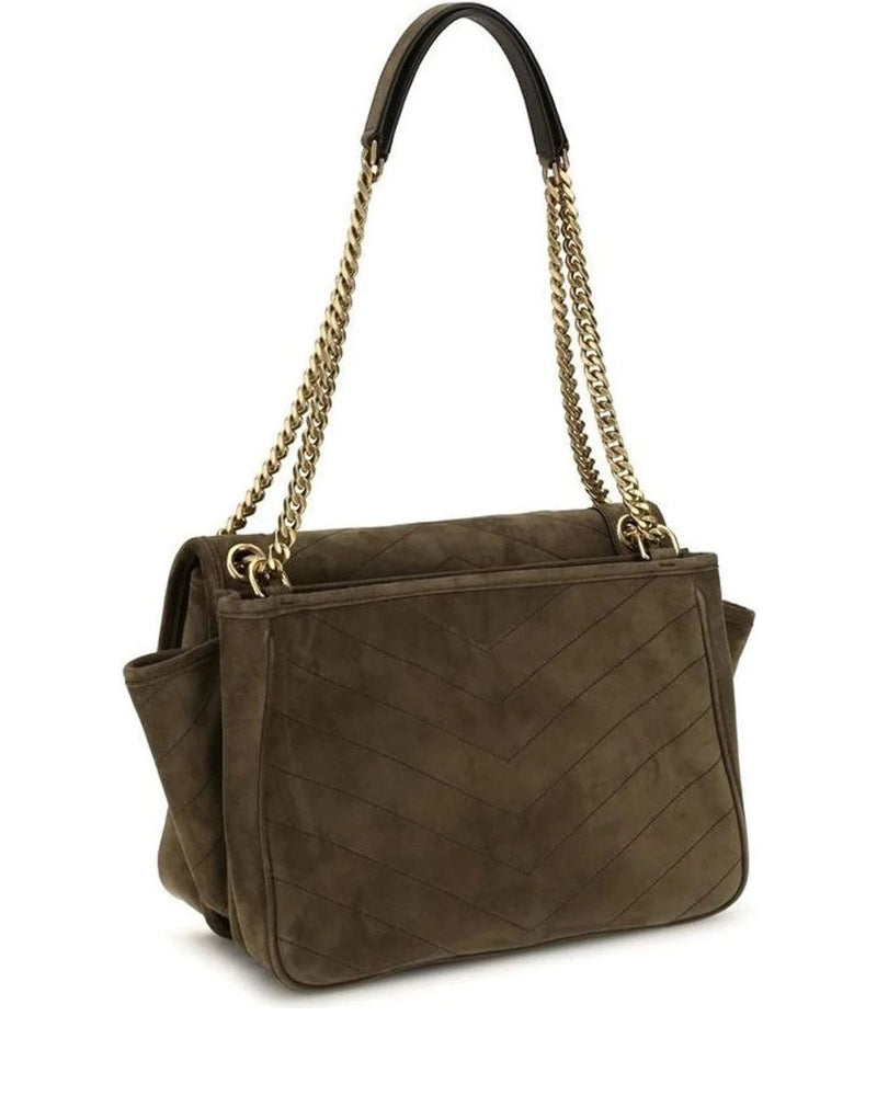 Saint Laurent Shoulder Bag in brown, Suede — view 3