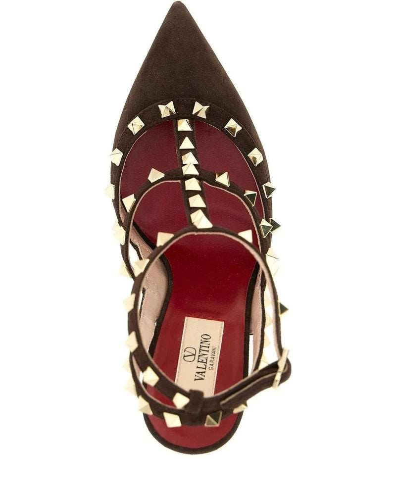 Valentino Garavani Pumps in brown, Calfskin Leather — view 4
