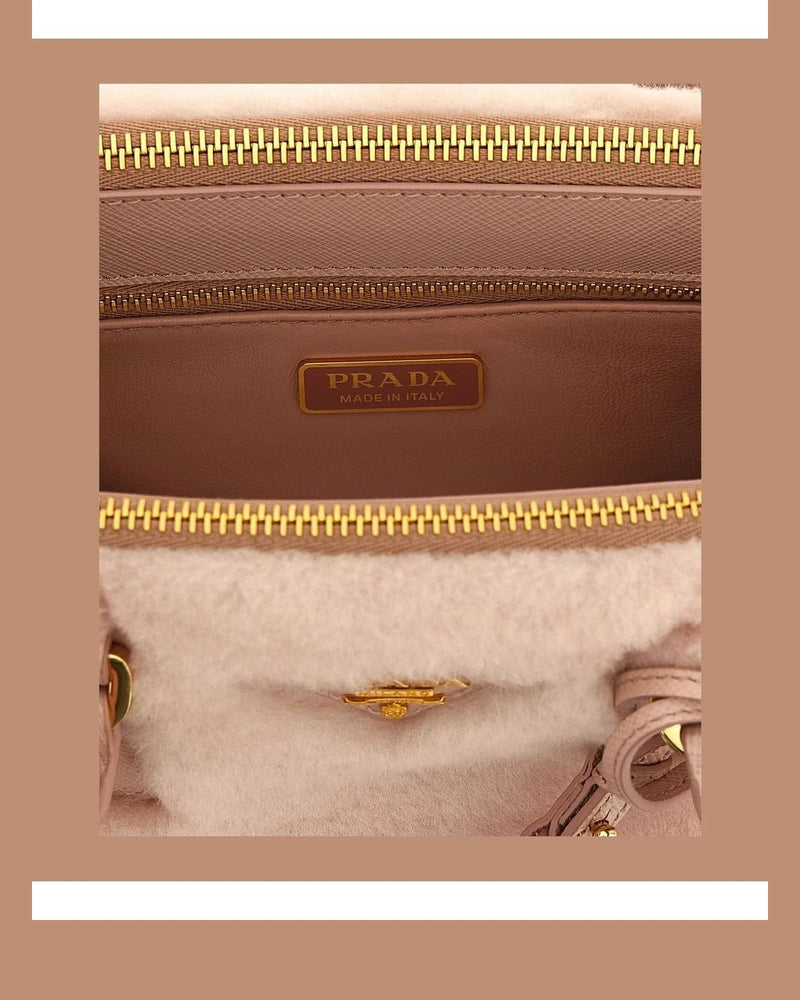Prada Satchel Bag in pink, Lamb Leather — view 4