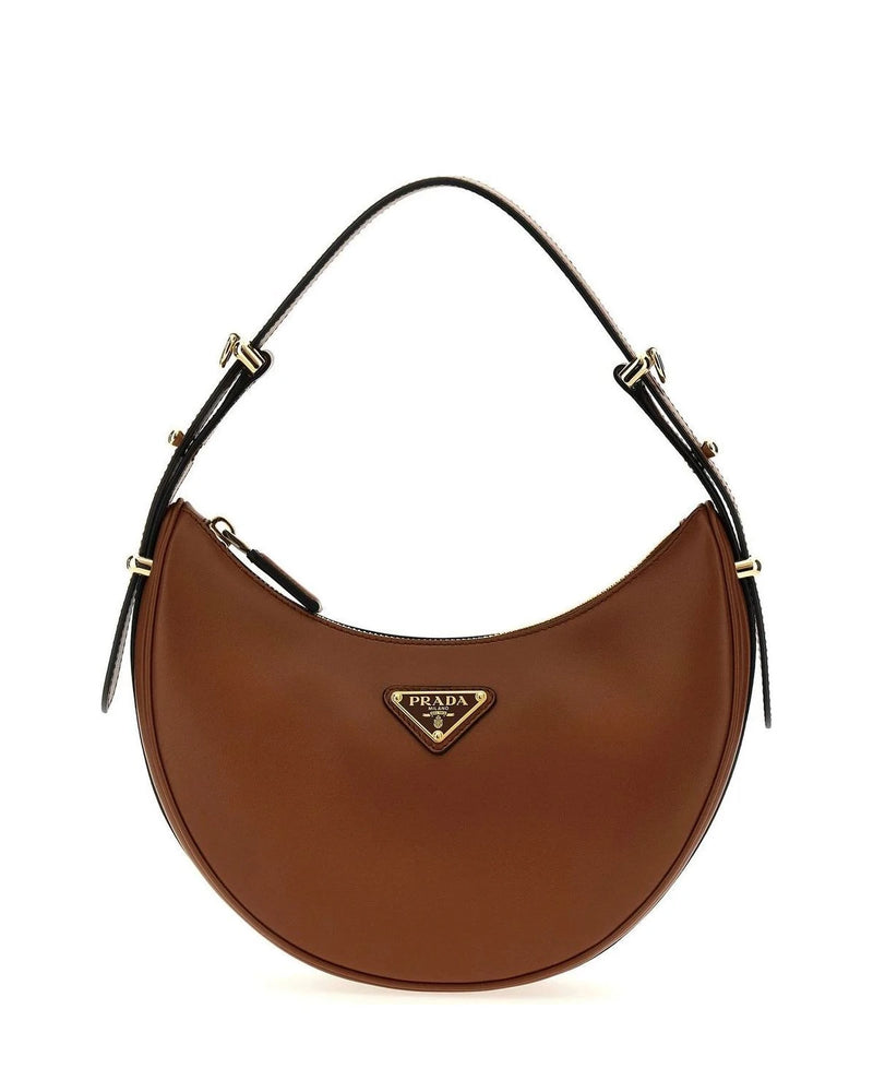 Prada Shoulder Bag in brown, Calfskin Leather