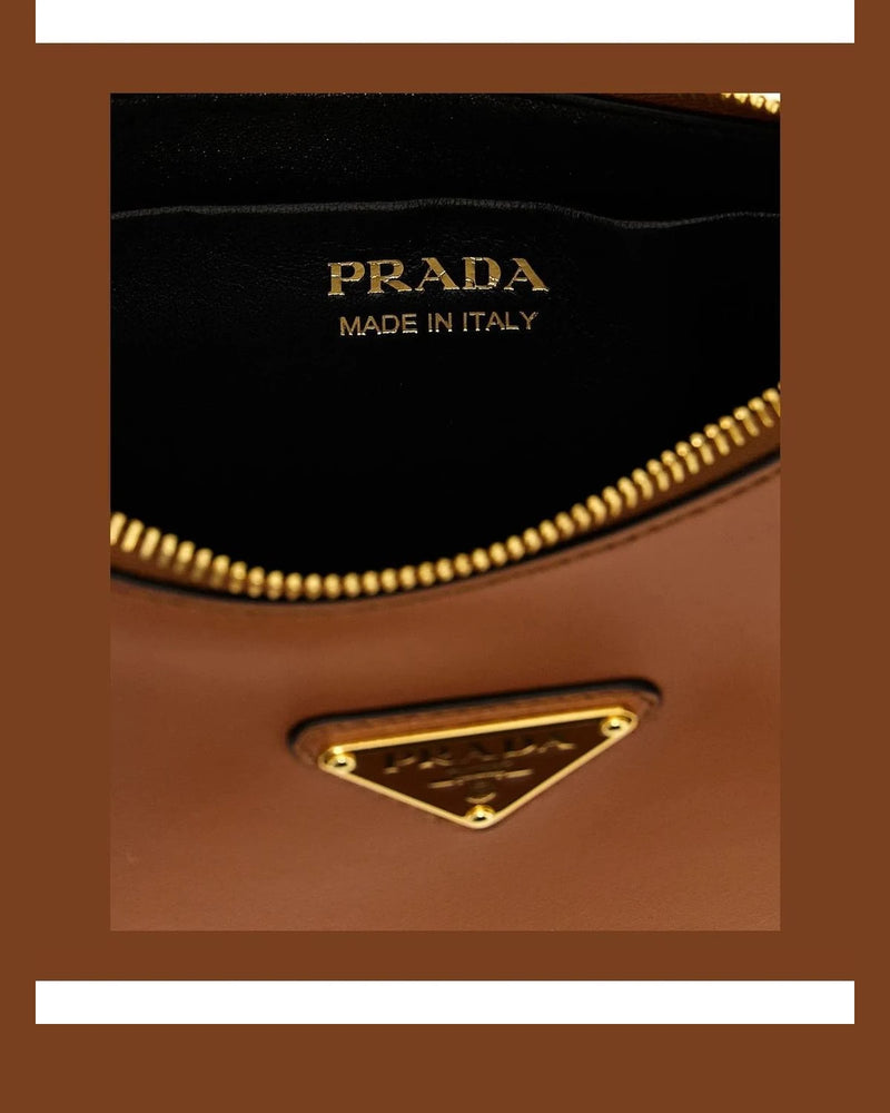 Prada Shoulder Bag in brown, Calfskin Leather — view 4