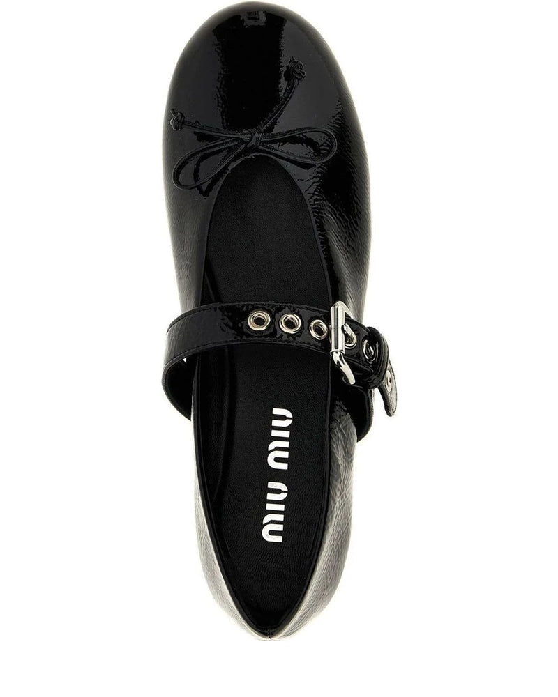 Miu Miu Ballet Flats in black, Calfskin Leather — view 4