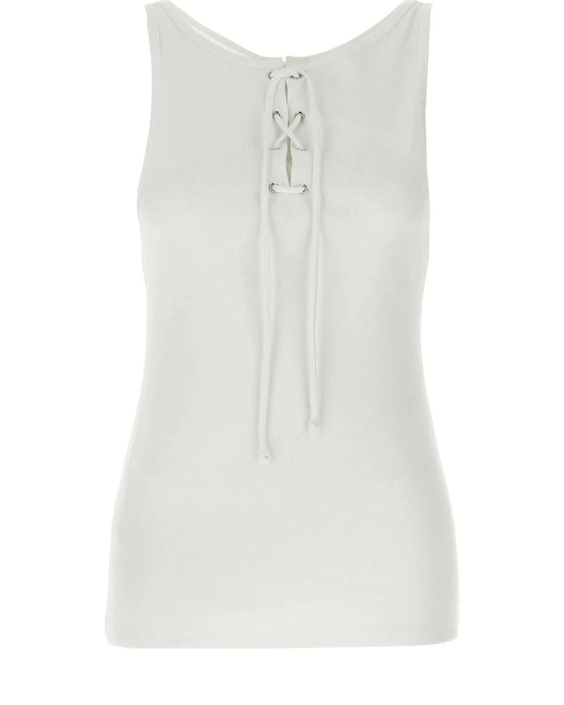 Prada Tank Top in white, Cotton