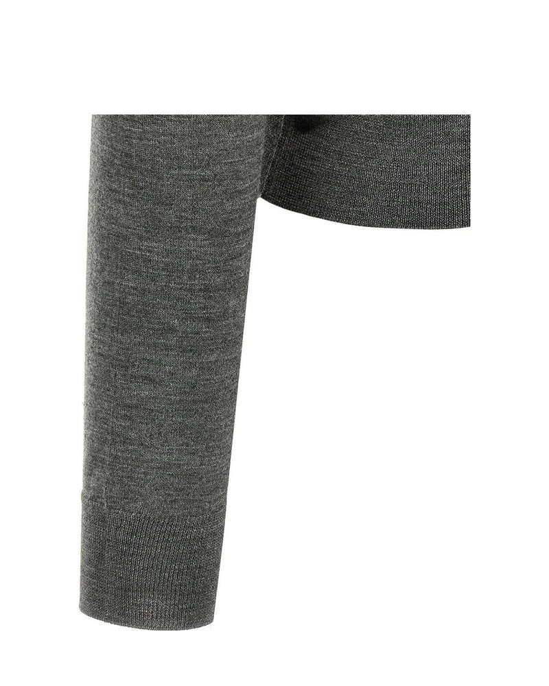 Prada Cardigan in gray, Virgin Wool — view 4
