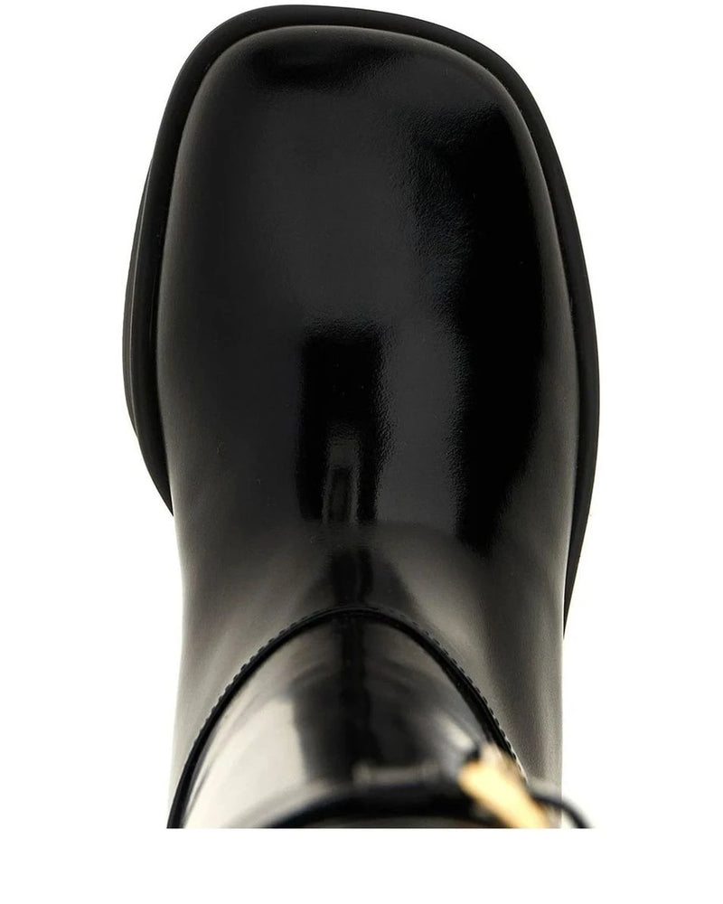 Prada Knee High Boots in black, Calfskin Leather — view 4