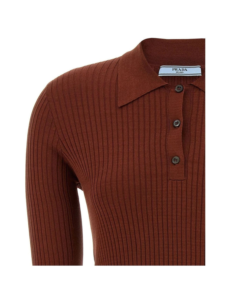 Prada Polo in brown, Cotton — view 3