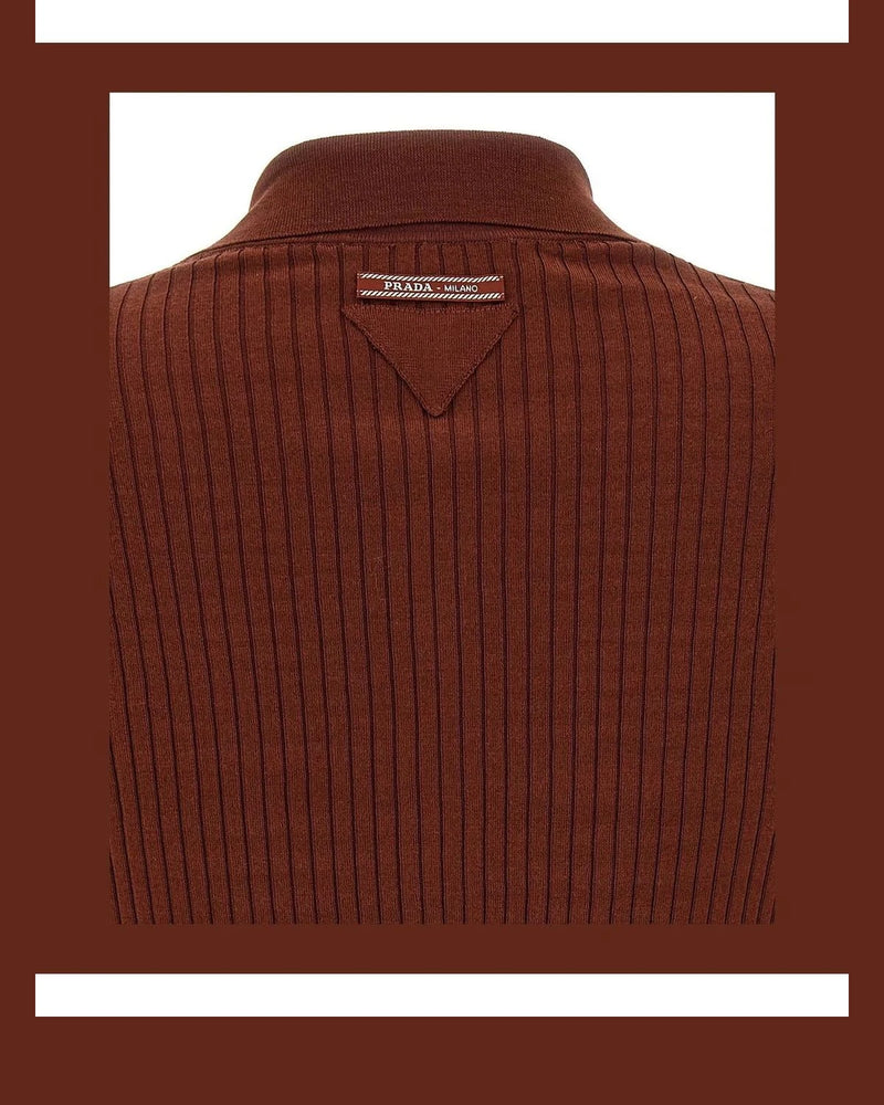 Prada Polo in brown, Cotton — view 4