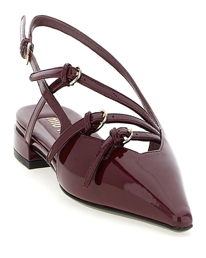 Miu Miu Ballet Flats in red, Calfskin Leather — view 2
