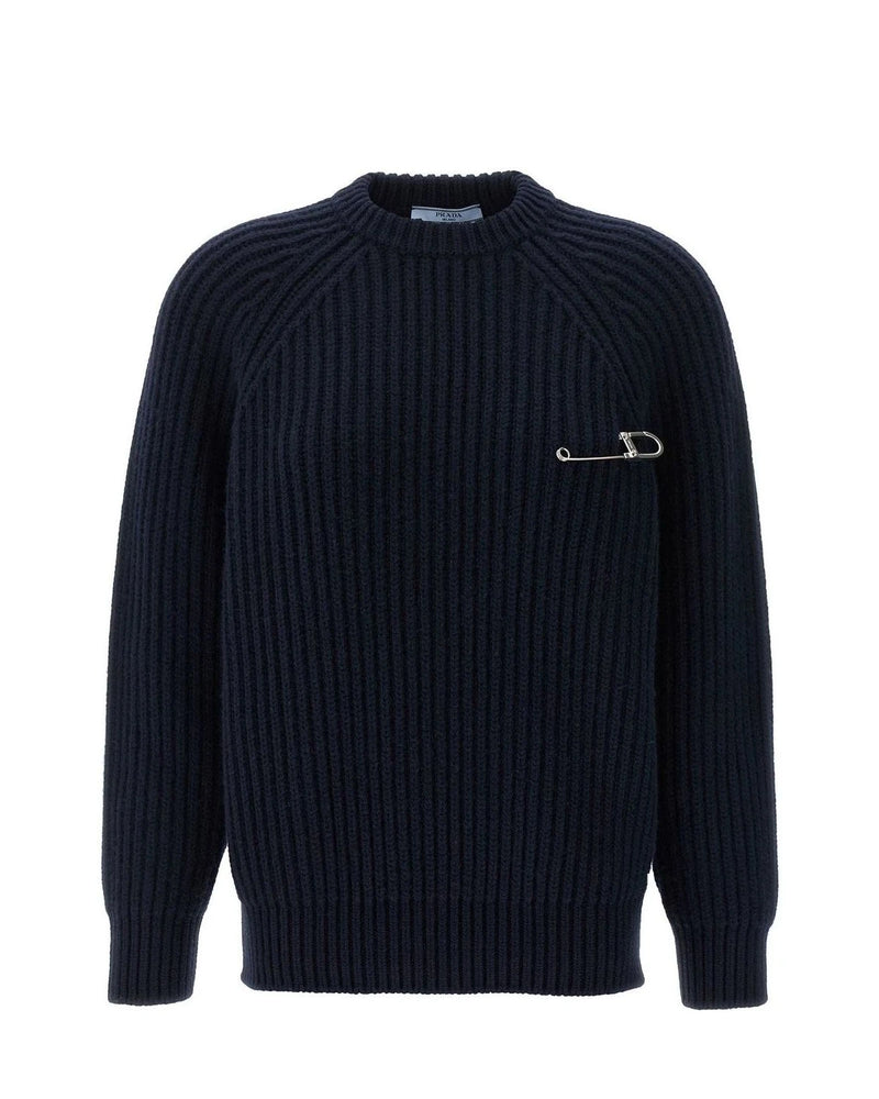 Prada Sweater in navy, Virgin Wool