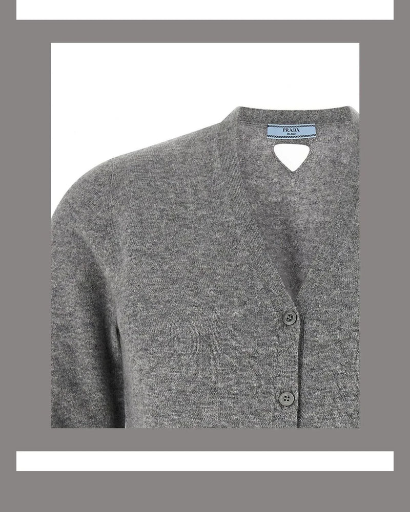 Prada Cardigan in gray, Cashmere — view 3
