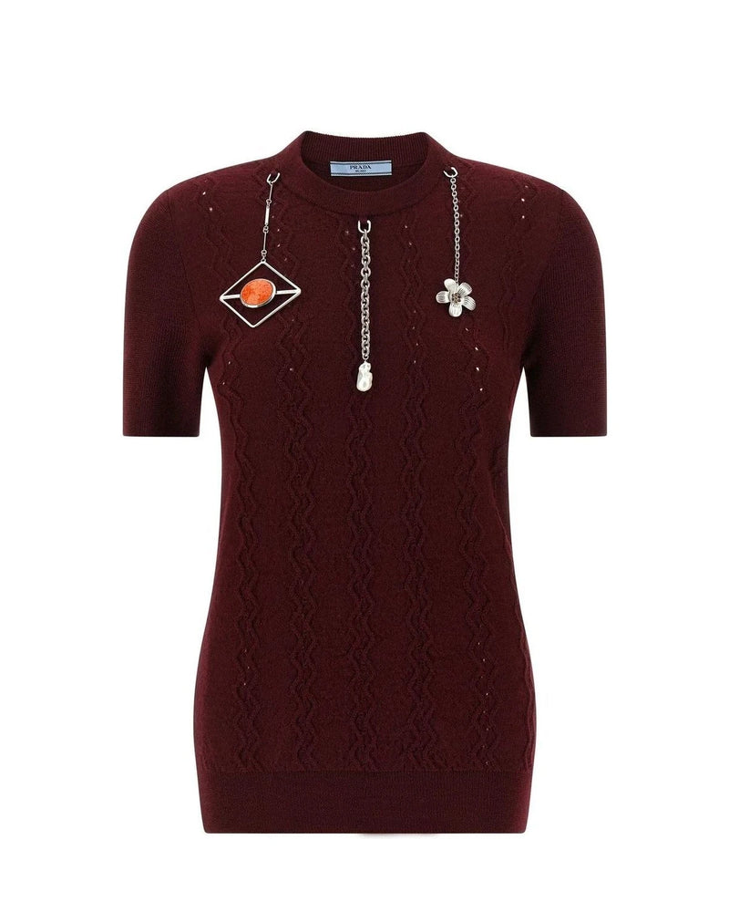 Prada Sweater in red, Virgin Wool