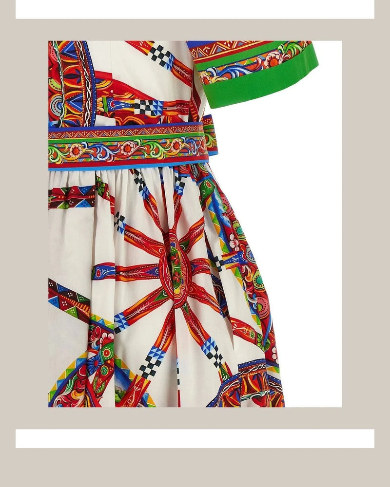 Dolce & Gabbana Dresse in multicolor, Cotton — view 4
