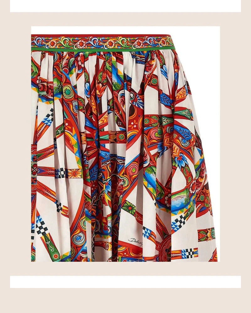 Dolce & Gabbana Skirt in multicolor, Cotton — view 4