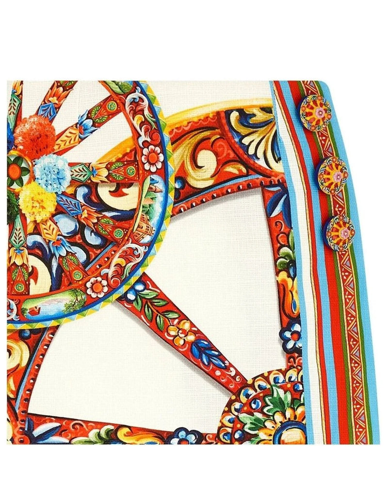 Dolce & Gabbana Skirt in multicolor, Cotton — view 3