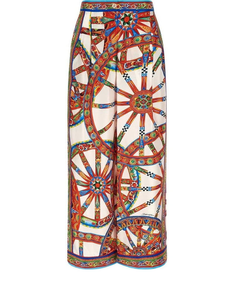 Dolce & Gabbana Palazzo Pant in multicolor, Silk
