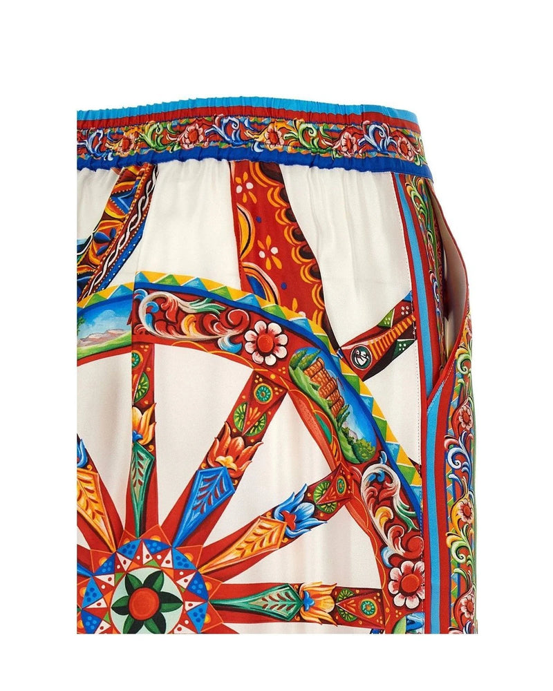 Dolce & Gabbana Palazzo Pant in multicolor, Silk — view 4
