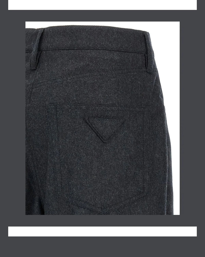 Prada Trouser in gray, Virgin Wool — view 4