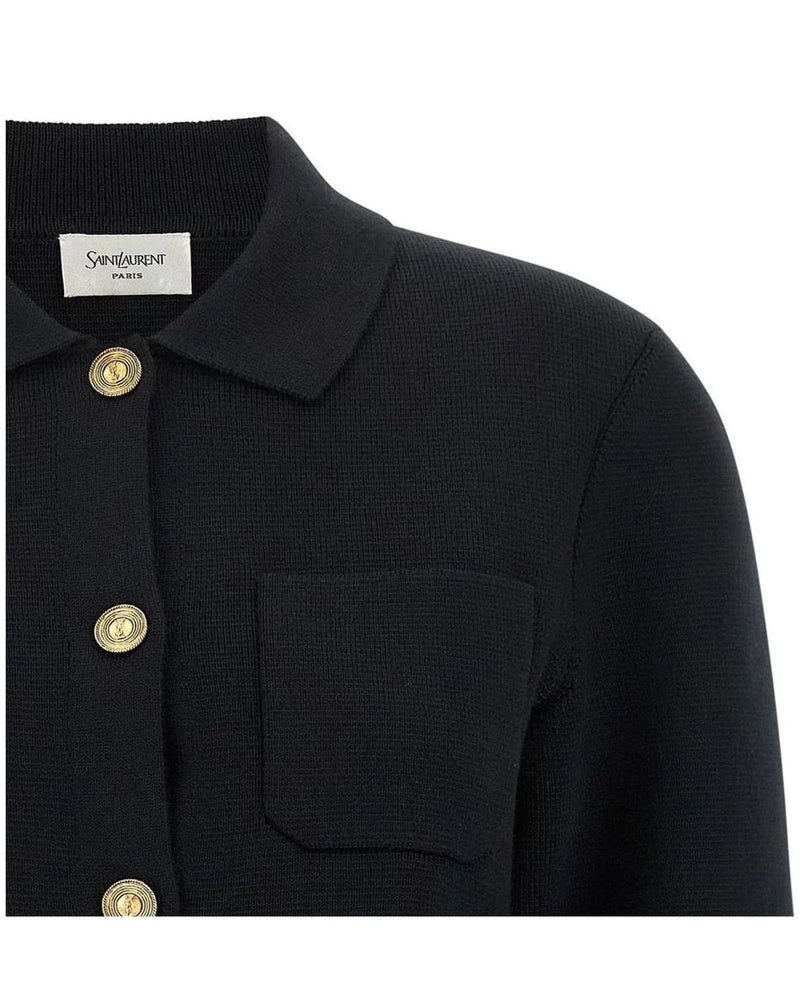 Saint Laurent Cardigan in black, Wool — view 3