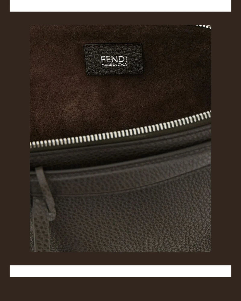 Fendi Satchel Bag in brown, Calfskin Leather — view 4