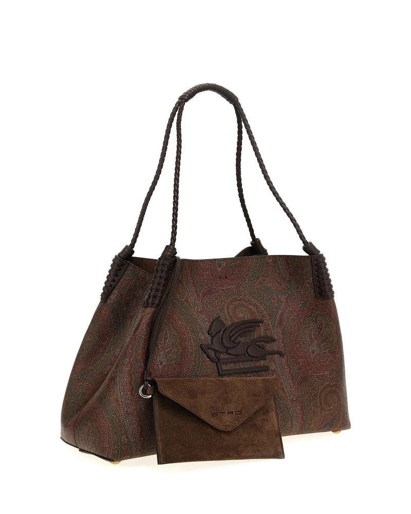 Etro Shoulder Bag in brown, Cotton — view 3