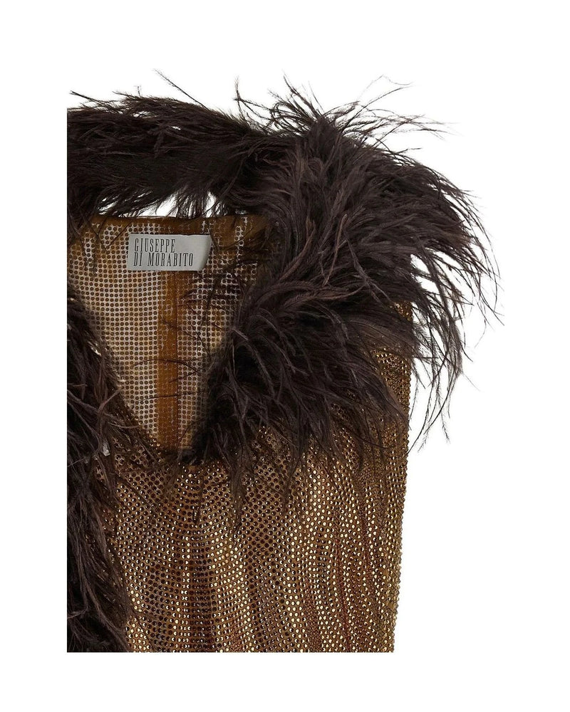 Giuseppe Di Morabito Tank Top in gold, Polyamide — view 4