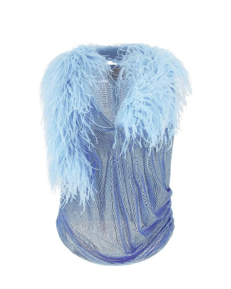 Giuseppe Di Morabito Tank Top in blue, Polyamide