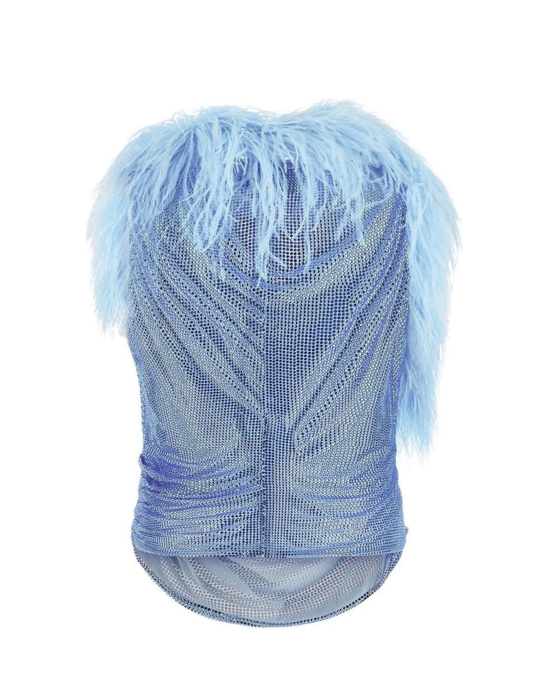 Giuseppe Di Morabito Tank Top in blue, Polyamide — view 3
