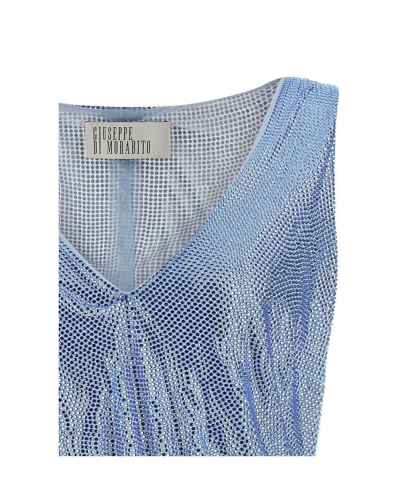 Giuseppe Di Morabito Tank Top in blue, Polyamide — view 4