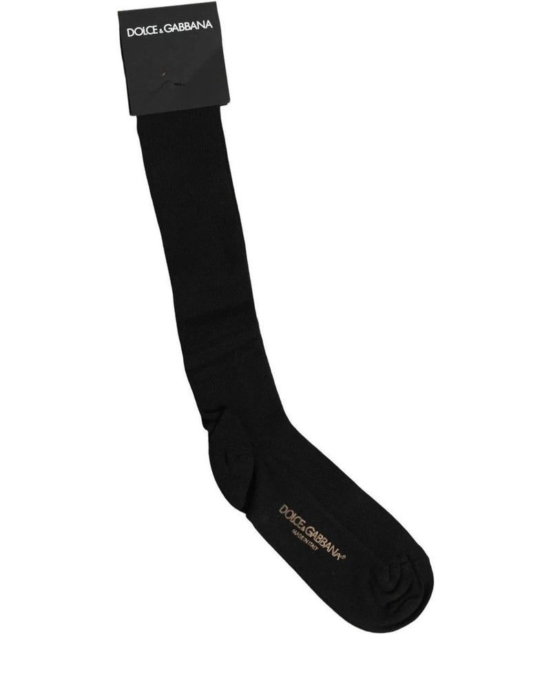 Dolce & Gabbana Knee Sock in black, Viscose — view 2