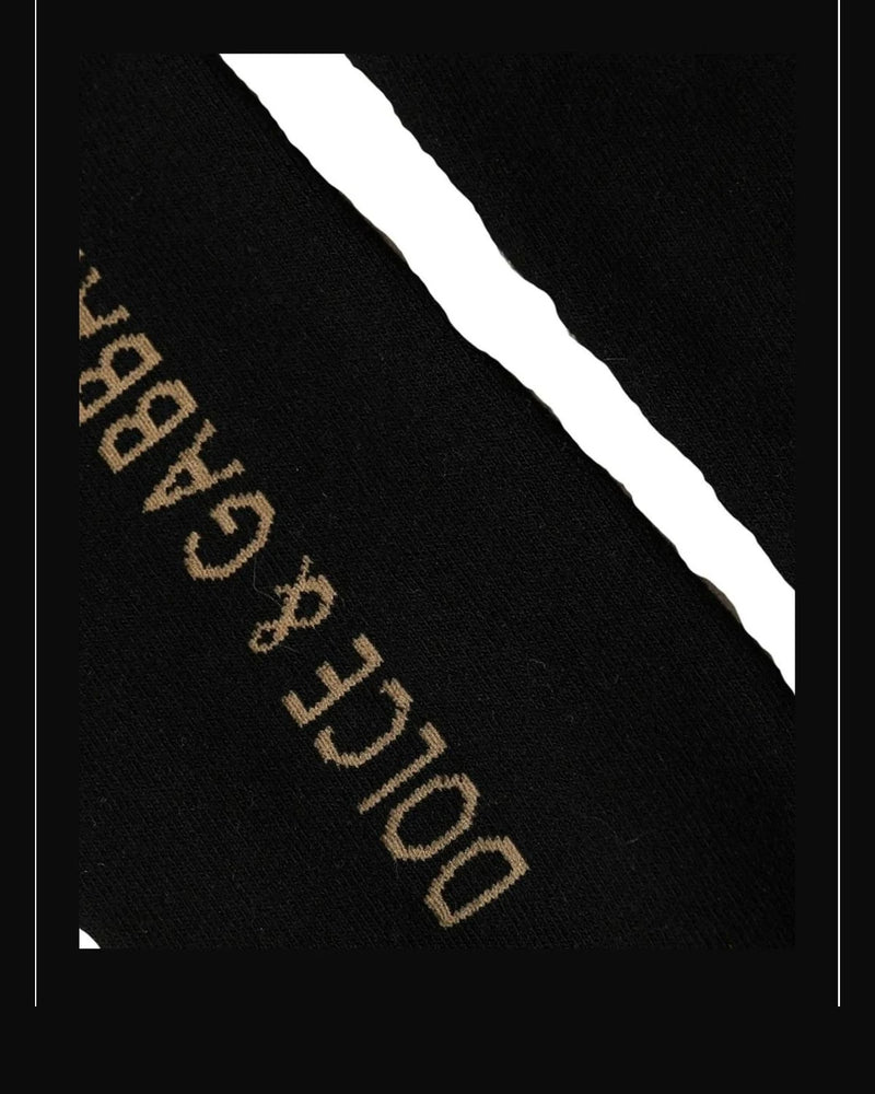 Dolce & Gabbana Crew Sock in black, Virgin Wool