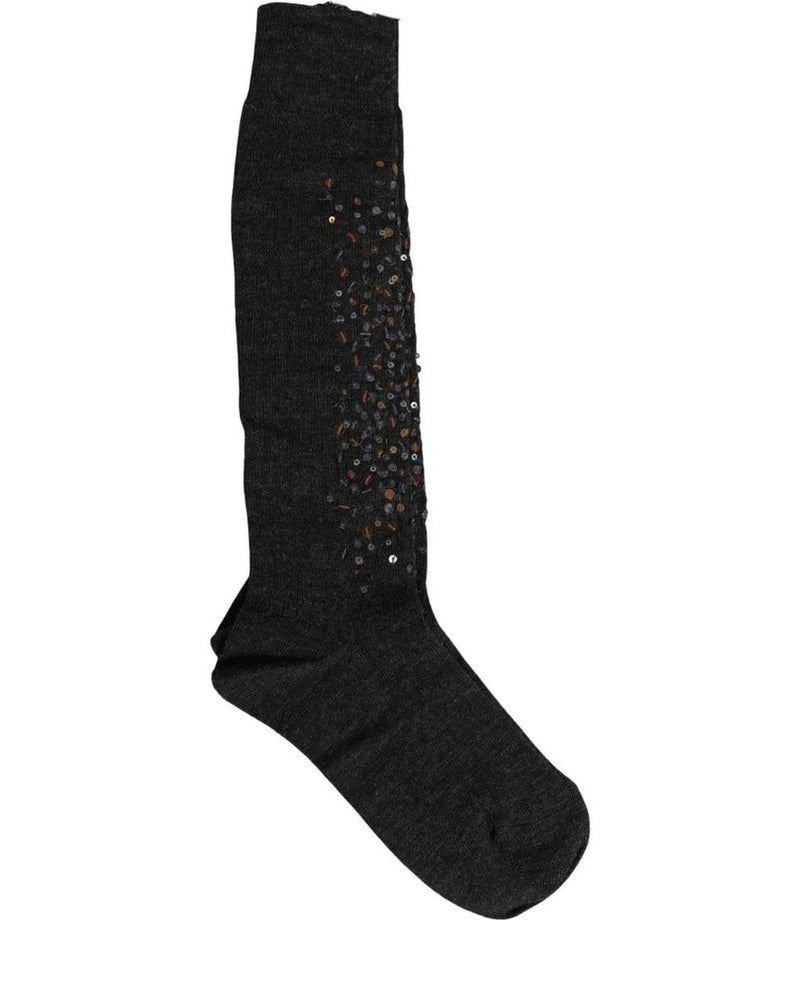 Dolce & Gabbana Knee Sock in gray, Wool — view 3