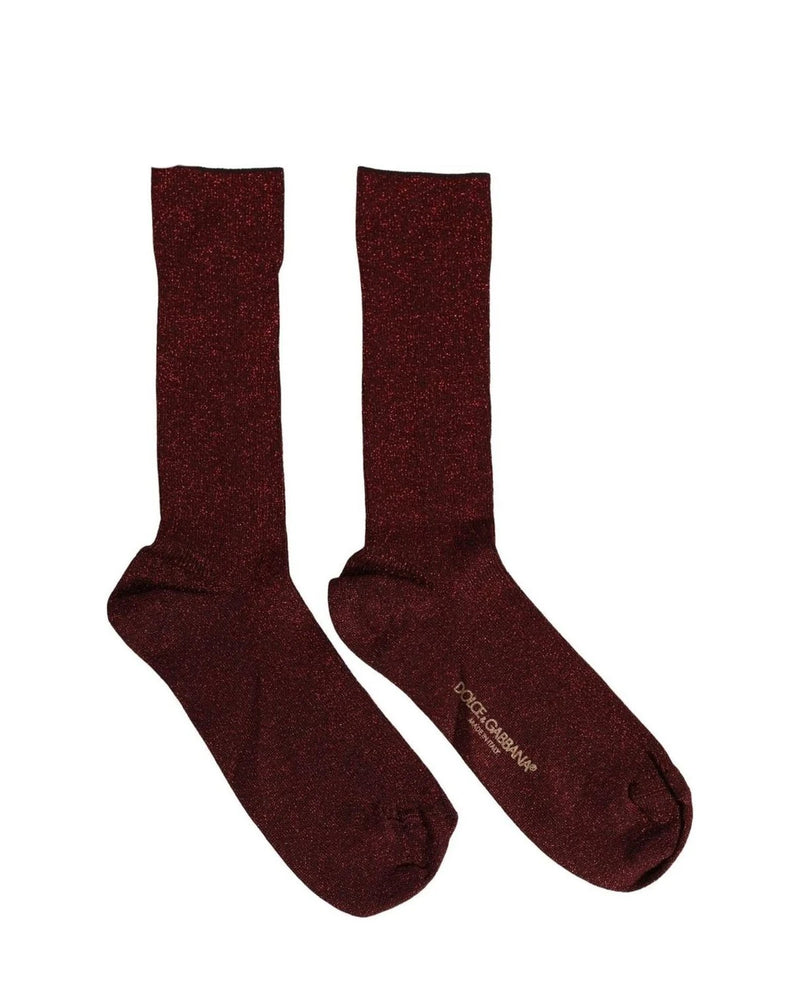 Dolce & Gabbana Dress Sock in red, Viscose — view 3