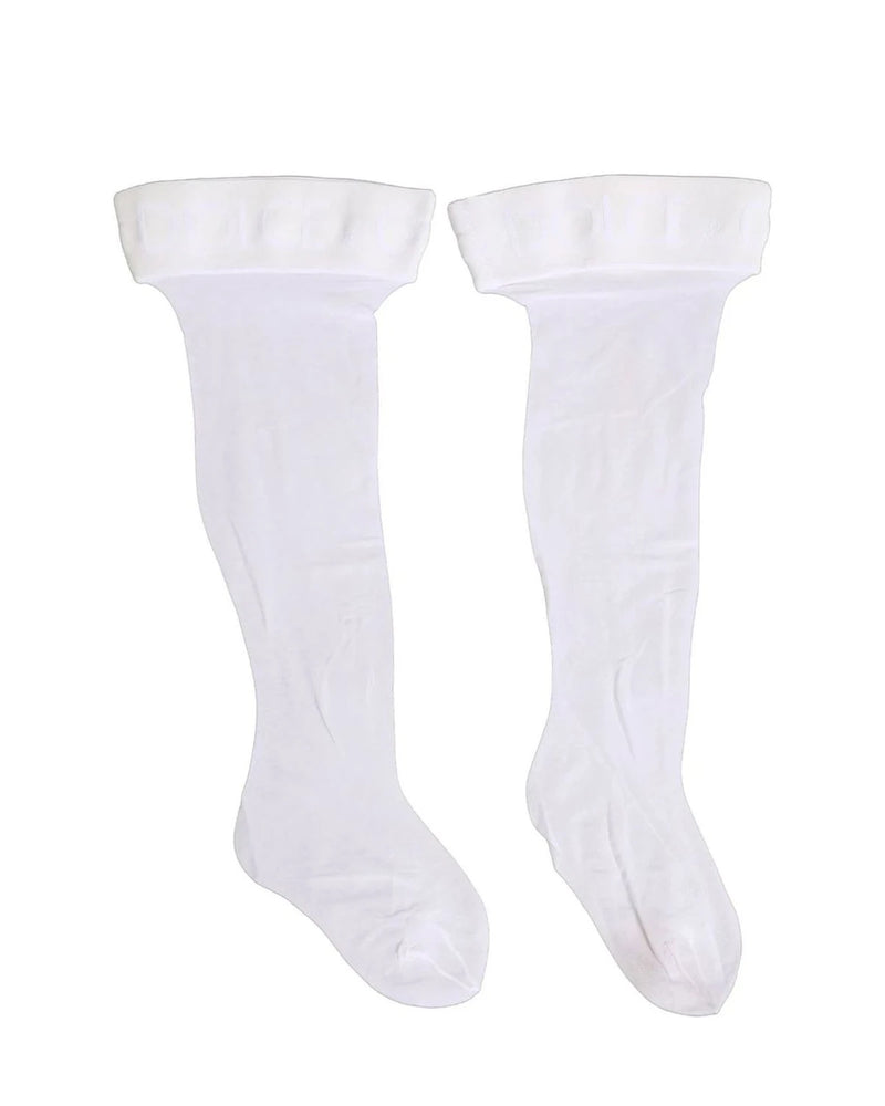 Dolce & Gabbana Knee Sock in white, Nylon — view 4