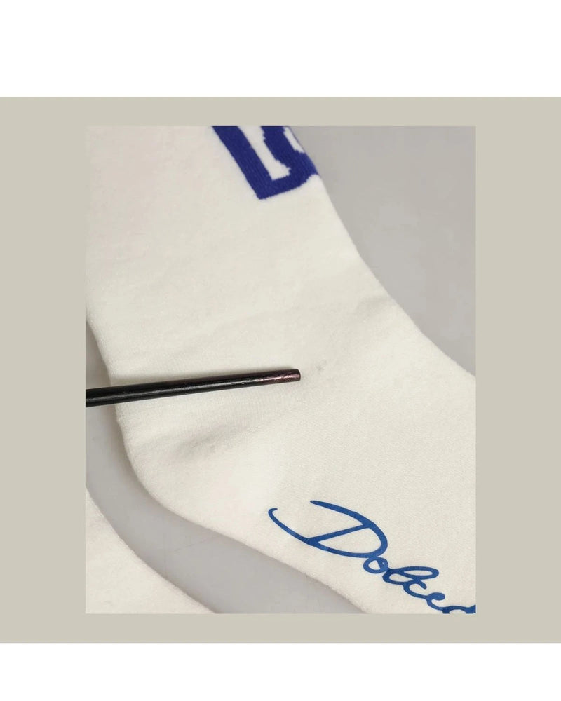 Dolce & Gabbana Crew Sock in white, Cotton
