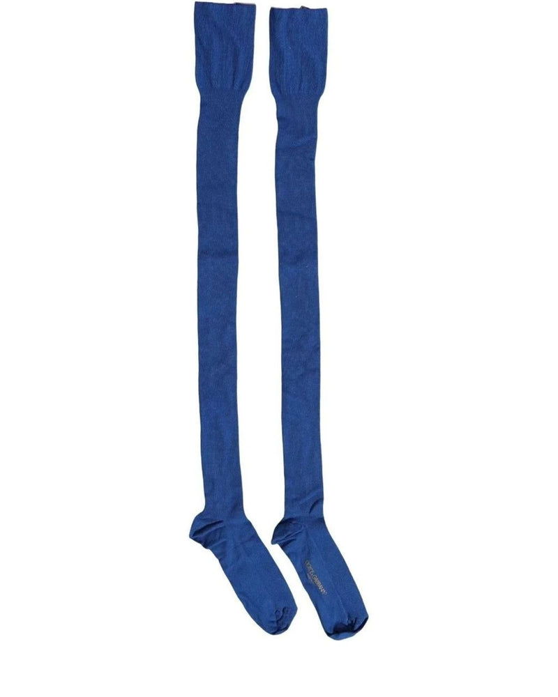 Dolce & Gabbana Hold Up Sock in blue, Viscose — view 3