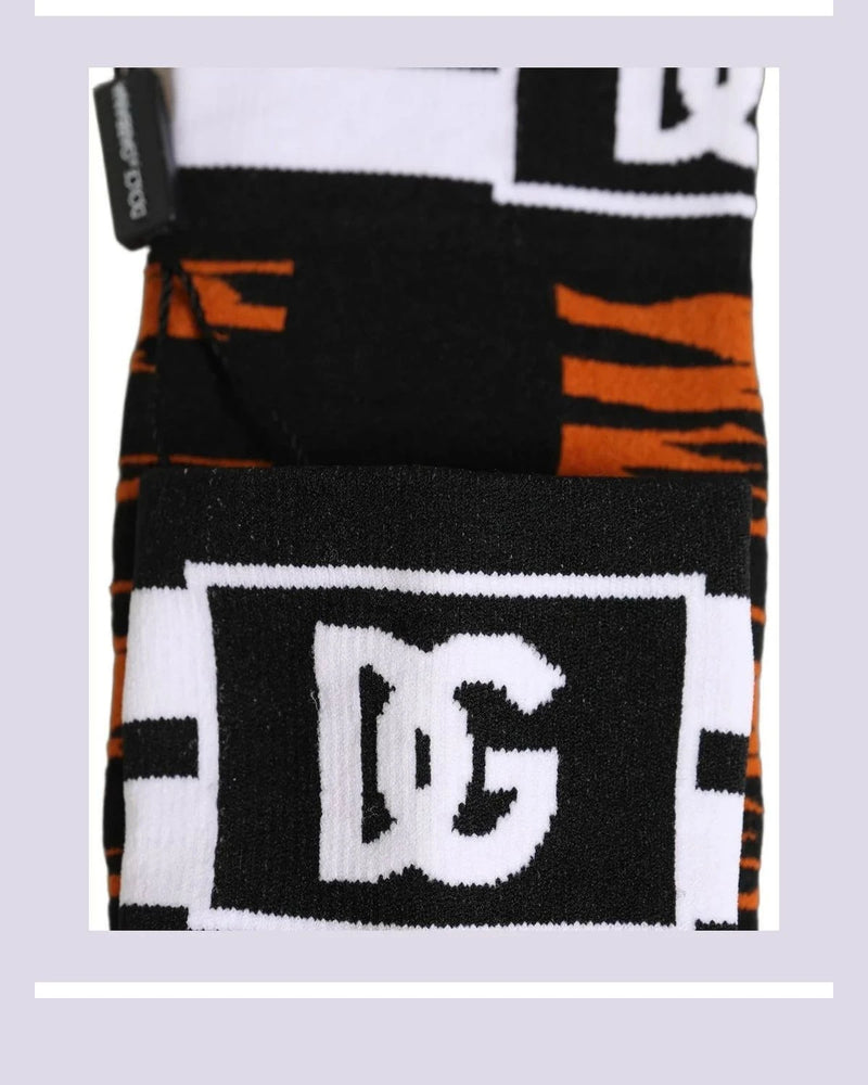 Dolce & Gabbana Knee Sock in black, Cotton
