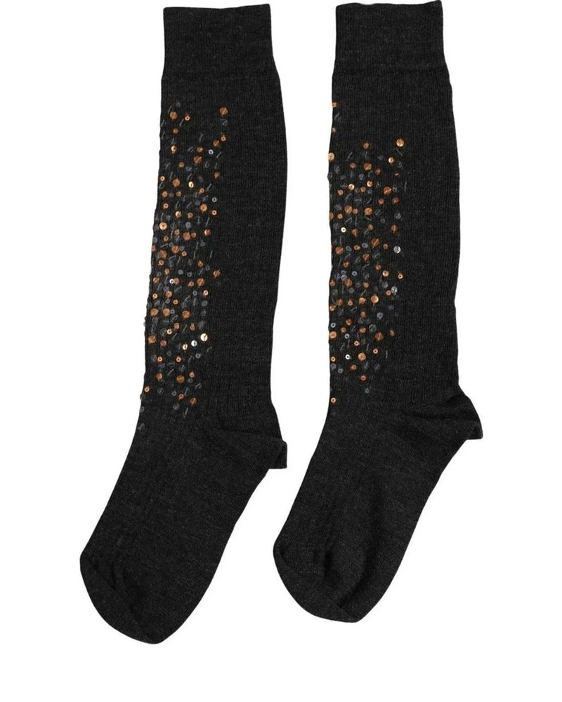 Dolce & Gabbana Knee Sock in gray, Wool — view 4
