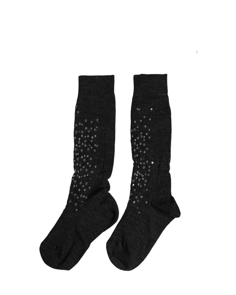Dolce & Gabbana Knee Sock in gray, Wool — view 2