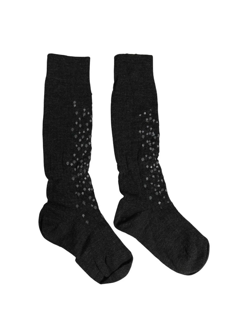 Dolce & Gabbana Knee Sock in gray, Wool — view 4