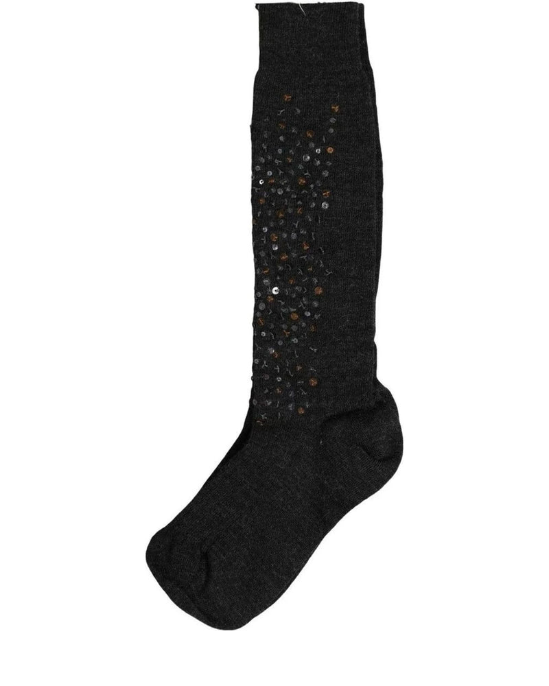 Dolce & Gabbana Knee Sock in gray, Wool — view 4