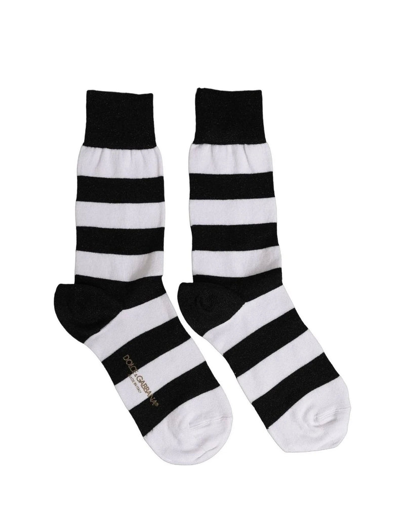 Dolce & Gabbana Crew Sock in black, Viscose — view 3