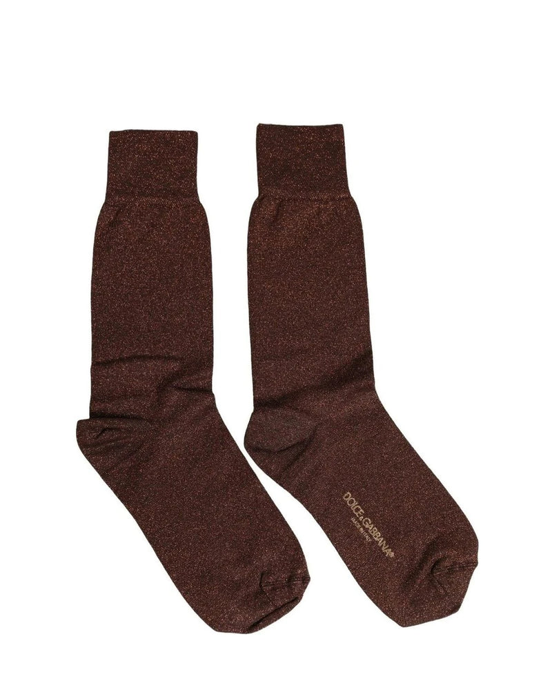 Dolce & Gabbana Dress Sock in brown, Viscose — view 4