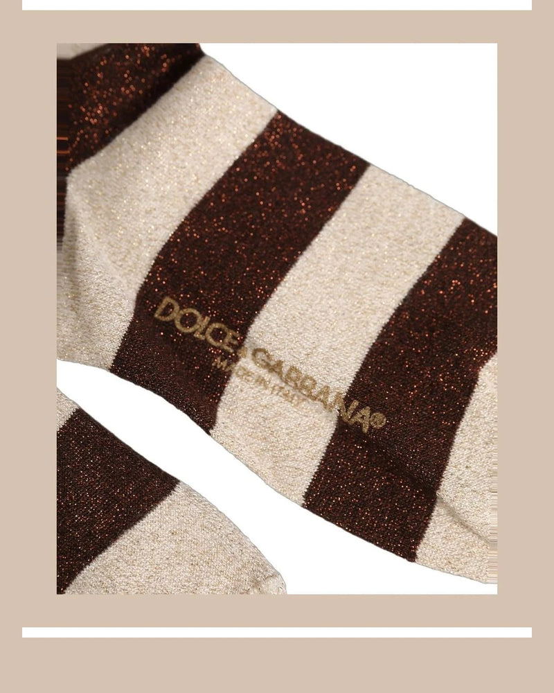 Dolce & Gabbana Crew Sock in brown, Viscose