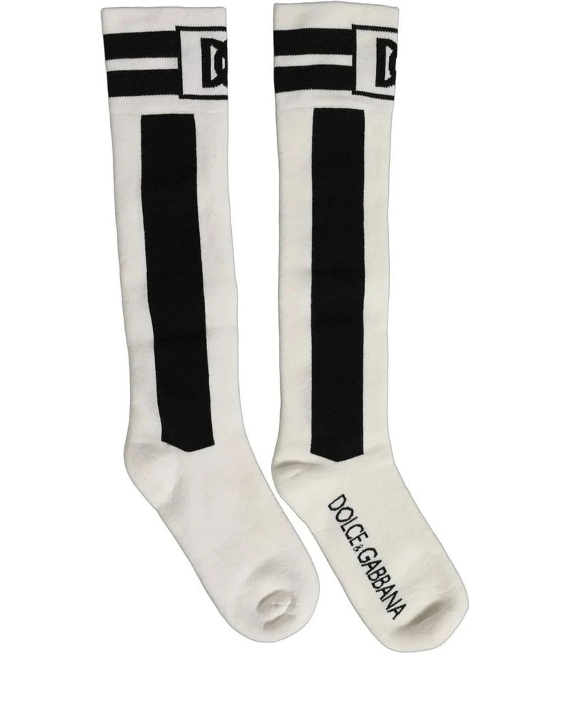 Dolce & Gabbana Knee Sock in white — view 2
